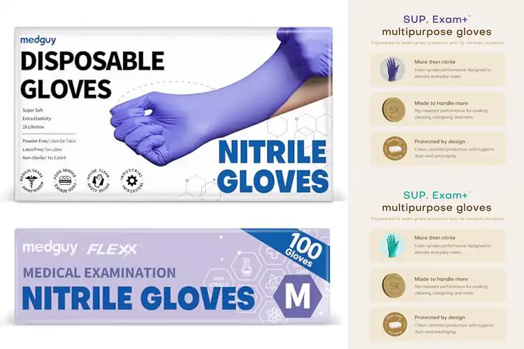 Detailed view of Best 100 Pack Nitrile Gloves: Ultimate Protection & Comfort