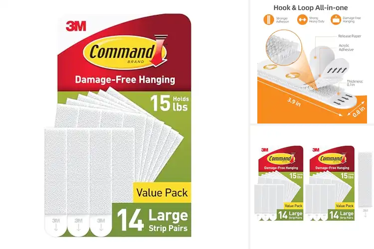 Detailed view of Best 16 Pound Picture Hanger Strips