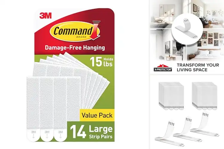 Detailed view of Best 28 Strips Picture Hangers Pack