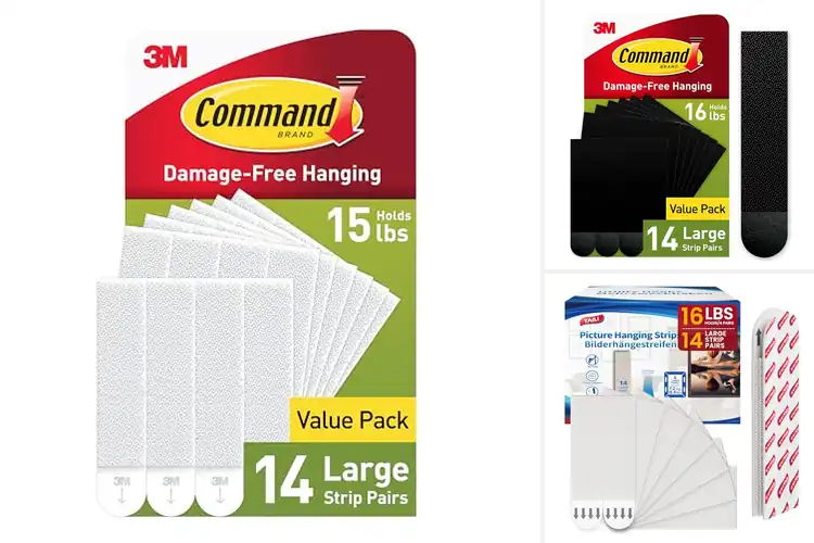 Detailed view of Best Adhesive Picture Strips 14 Pairs 28 Strips