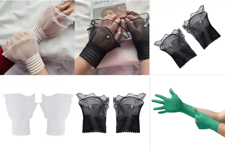 Detailed view of Best Beaded Cuff Gloves