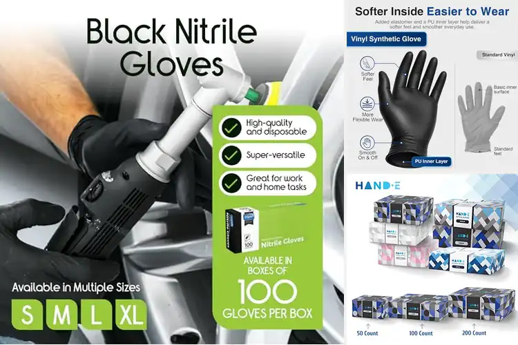 Detailed view of Best Black Gloves