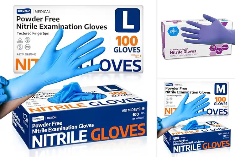 Detailed view of Best Blue Exam Gloves
