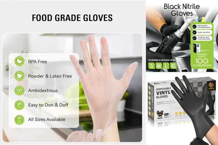 Detailed view of Best Food Safe Disposable Gloves: Prep Cleaner, Eat Safer