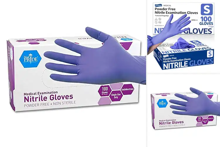 Detailed view of Best IrisBlue Nitrile Gloves
