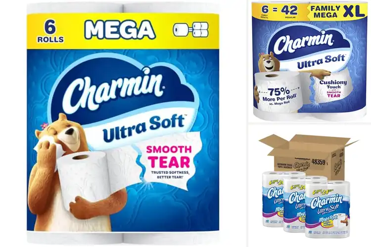 Detailed view of Best Mega Rolls Value Charmin Ultra Soft 6 Pack