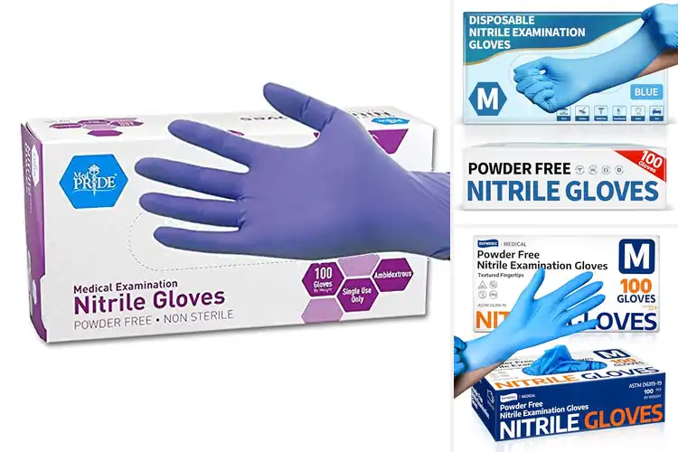 Detailed view of Best Powder-Free Nitrile Exam Gloves