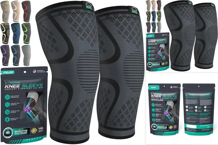 Detailed view of Best Sports Knee Support Sleeves