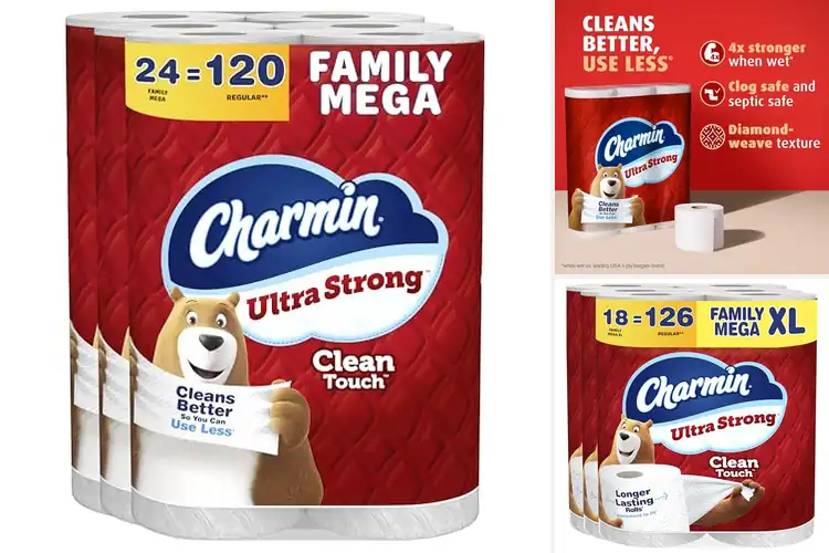 Detailed view of Best Strength Charmin Mega Rolls