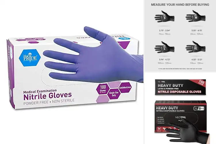 Detailed view of Best Stretchable Nitrile Gloves