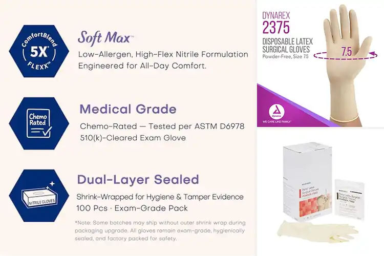 Detailed view of Best Surgical Gloves: Top-Rated Comfort, Protection & Grip