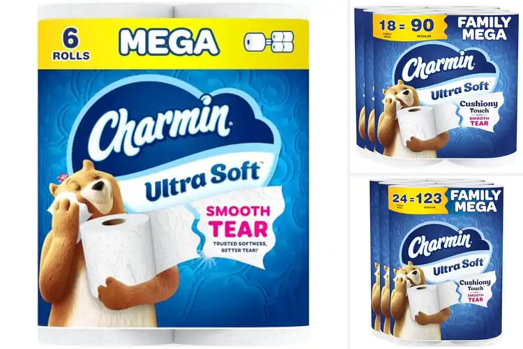 Detailed view of Best Tear technology Charmin Wavy Edges