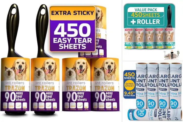 Detailed view of Best Value Lint Roller Pack 450 Sheets